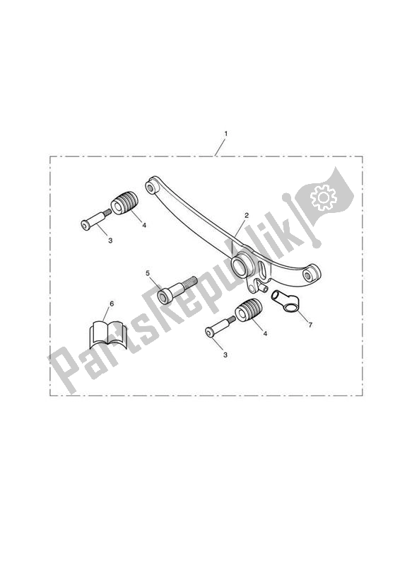 All parts for the Rocker Gear Lever Kit, Chrome of the Triumph America Carburettor 790 2002 - 2007